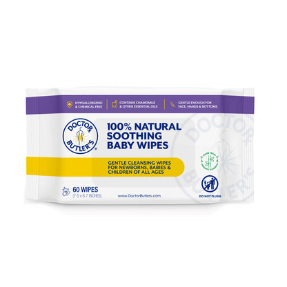 100% Natural Soothing Baby Wipes