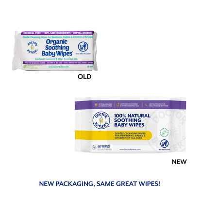 100% Natural Soothing Baby Wipes