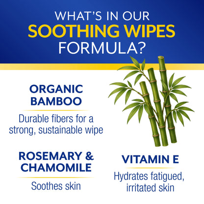 100% Natural Soothing Wipes