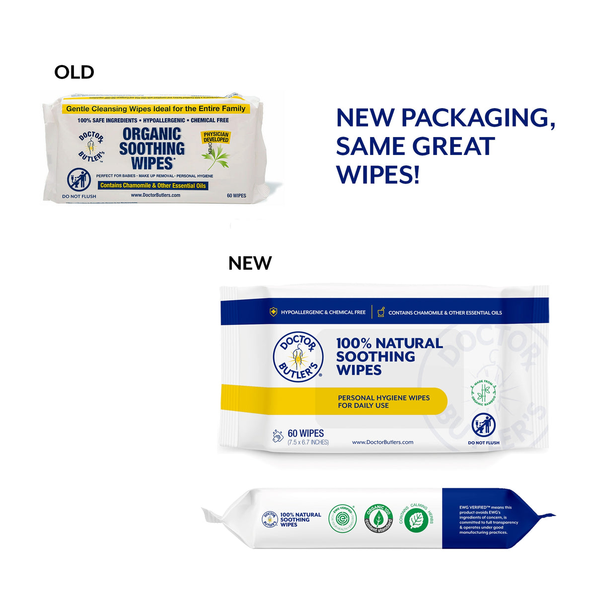 100% Natural Soothing Wipes