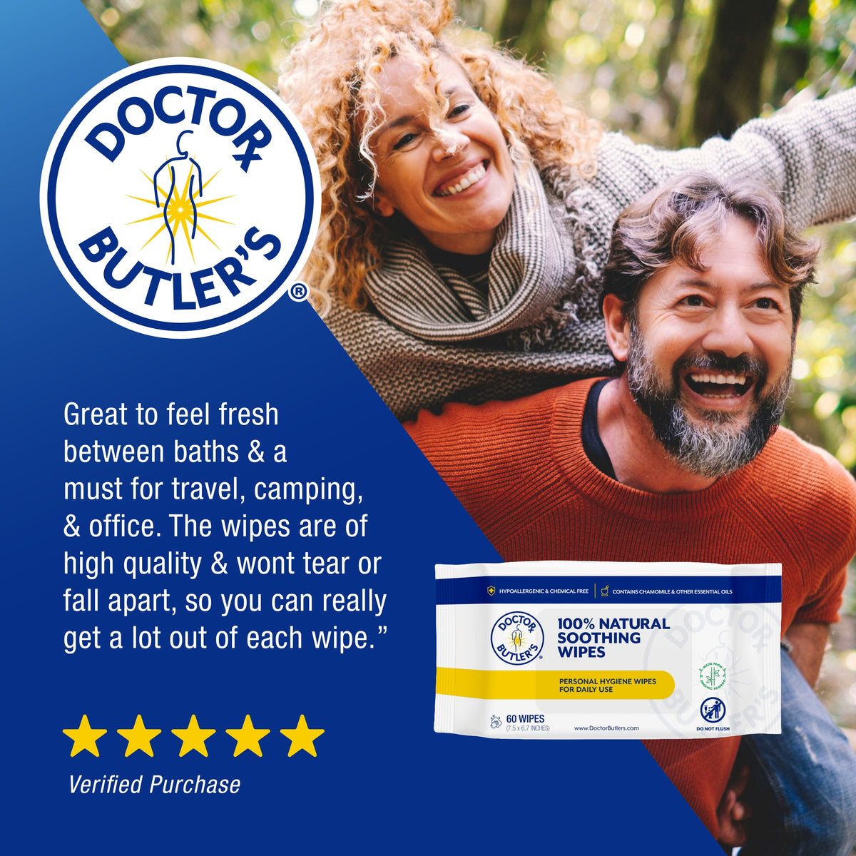 100% Natural Soothing Wipes