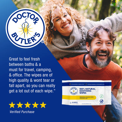 100% Natural Soothing Wipes