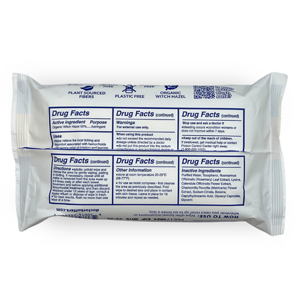 Medicated Flushable Hemorrhoid Wipes with Organic Witch Hazel