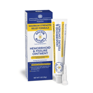 A picture of Doctor Butler's Hemorrhoid & Fissure Ointment Maximum Strength Relief Formula. Hemorrhoid Ointment.