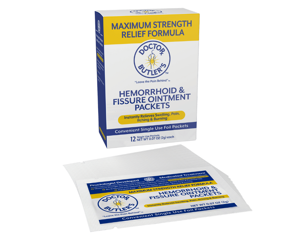 Doctor Butler's hemorrhoid ointment packets