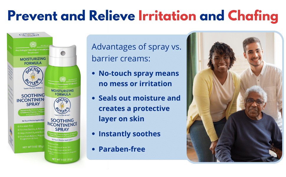 Prevent and relieve irritation and chafing from incontinence