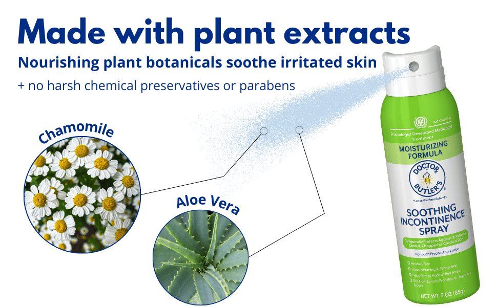 Made with plant extracts including chamomile and aloe vera. Nourishing plant botanicals soothe irritated skin, plus no harsh chemical preservatives or parabens. 
